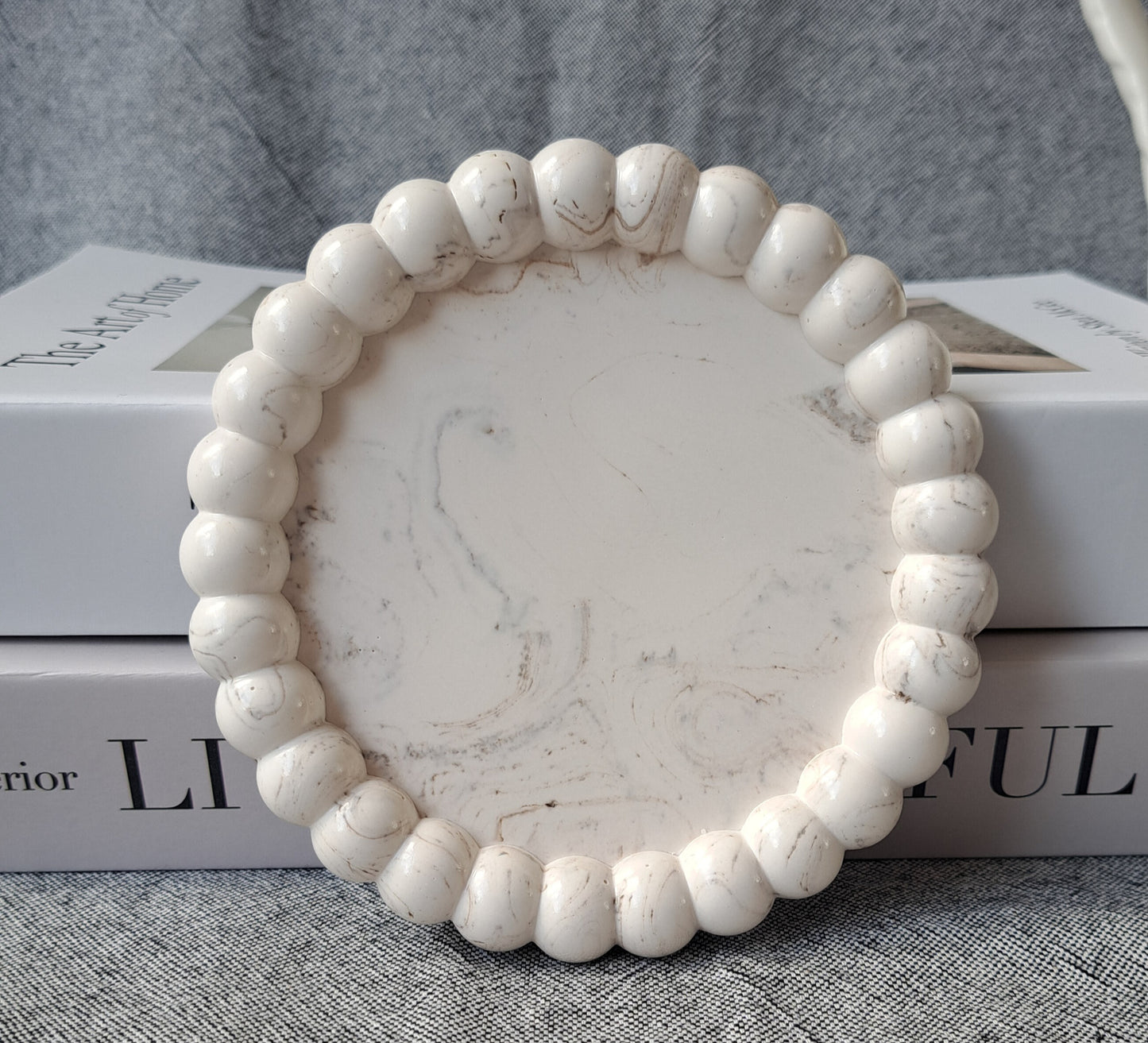 Prato Bubble Mármore - Redondo